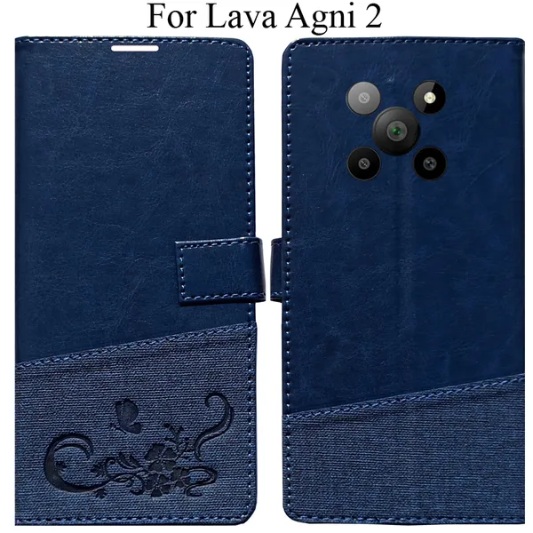 Blue_Premium_Flip_Cover_For_Lava_Agni_2_5G