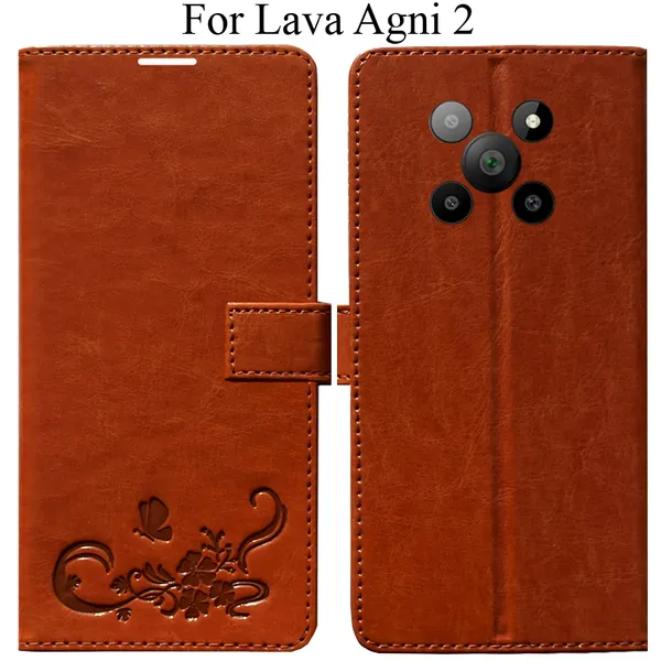 Orange_Premium_Flip_Cover_For_Lava_Agni_2_5G