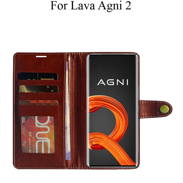 Brown_Premium_Flip_Cover_For_Lava_Agni_2_5G