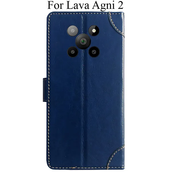 Blue_Premium_Flip_Cover_For_Lava_Agni_2_5G