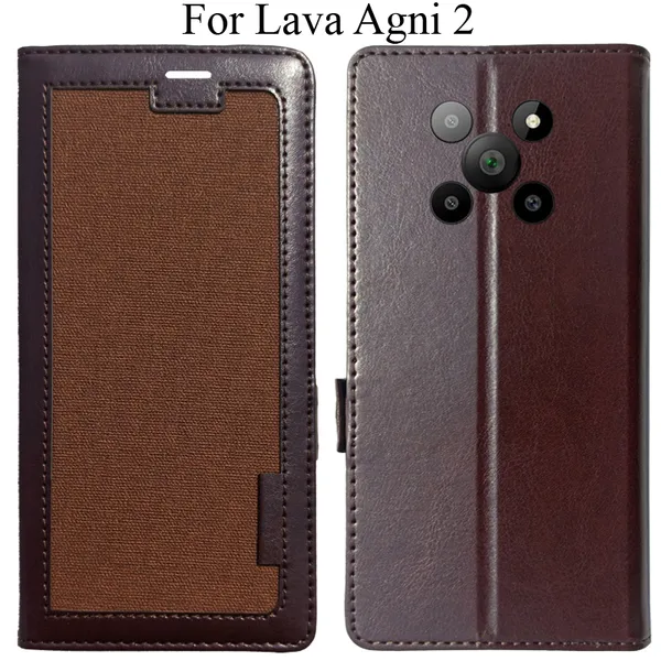 Brown_Premium_Flip_Cover_For_Lava_Agni_2_5G