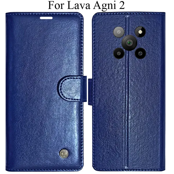 Blue_Premium_Flip_Cover_For_Lava_Agni_2_5G