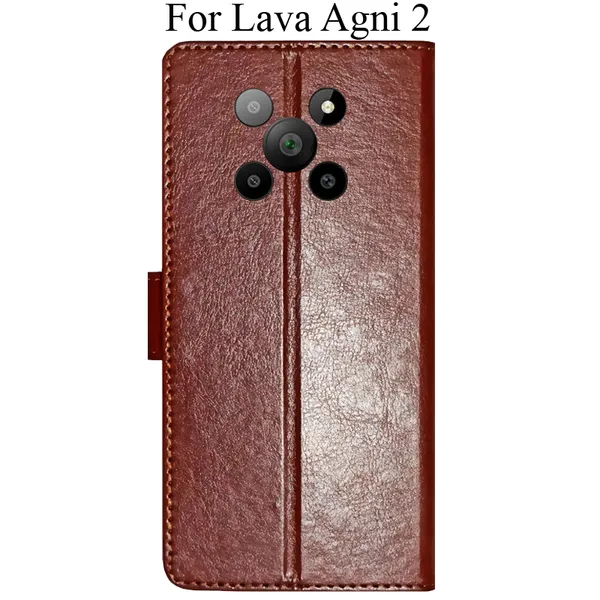 Brown_Premium_Flip_Cover_For_Lava_Agni_2_5G