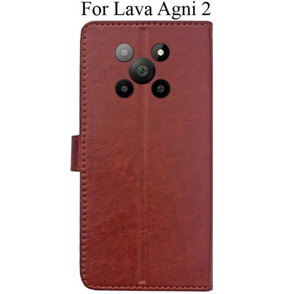 Brown_Premium_Flip_Cover_For_Lava_Agni_2_5G