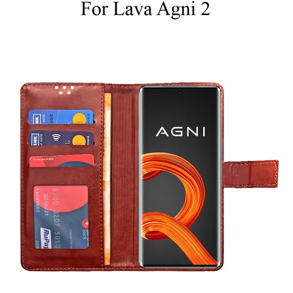 Brown_Premium_Flip_Cover_For_Lava_Agni_2_5G