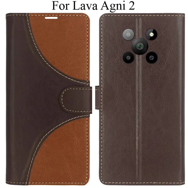 Brown_Premium_Flip_Cover_For_Lava_Agni_2_5G