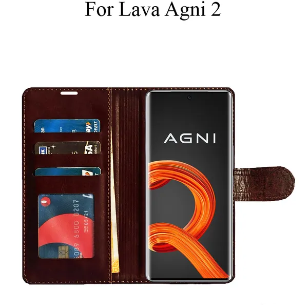 Brown_Premium_Flip_Cover_For_Lava_Agni_2_5G