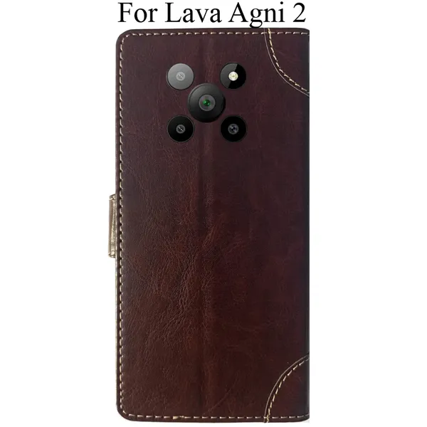 Beige_Premium_Flip_Cover_For_Lava_Agni_2_5G