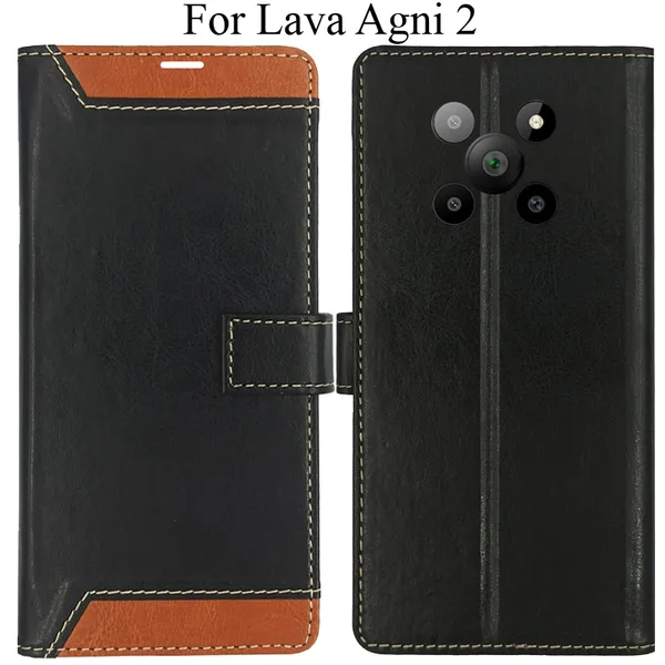 Brown_Premium_Flip_Cover_For_Lava_Agni_2_5G