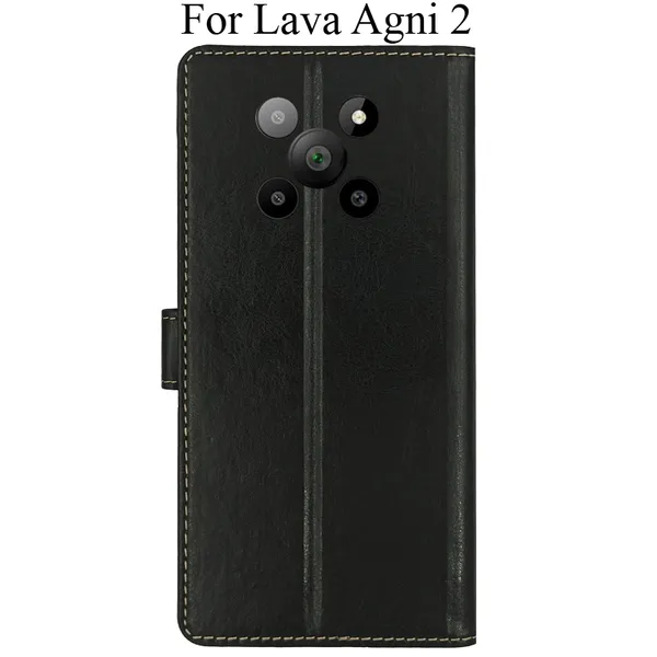 Brown_Premium_Flip_Cover_For_Lava_Agni_2_5G