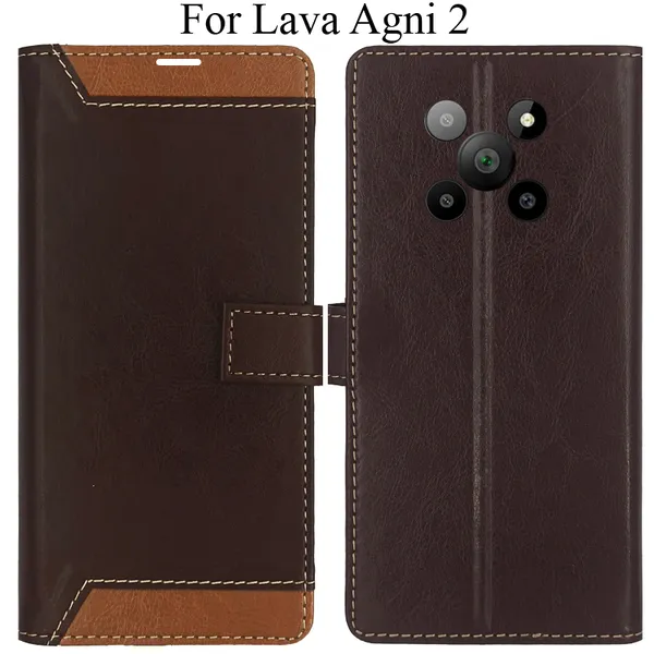 Brown_Premium_Flip_Cover_For_Lava_Agni_2_5G