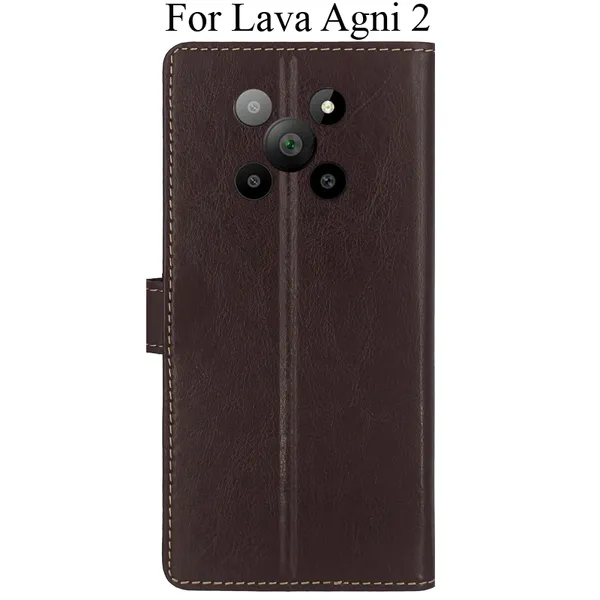 Brown_Premium_Flip_Cover_For_Lava_Agni_2_5G
