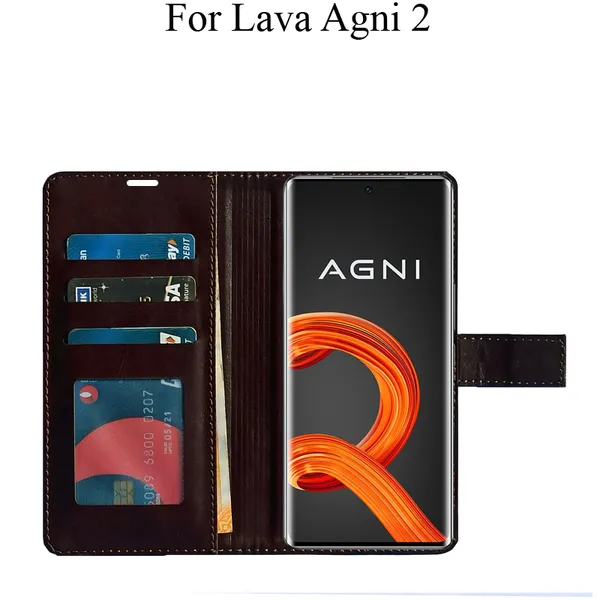 Brown_Premium_Flip_Cover_For_Lava_Agni_2_5G