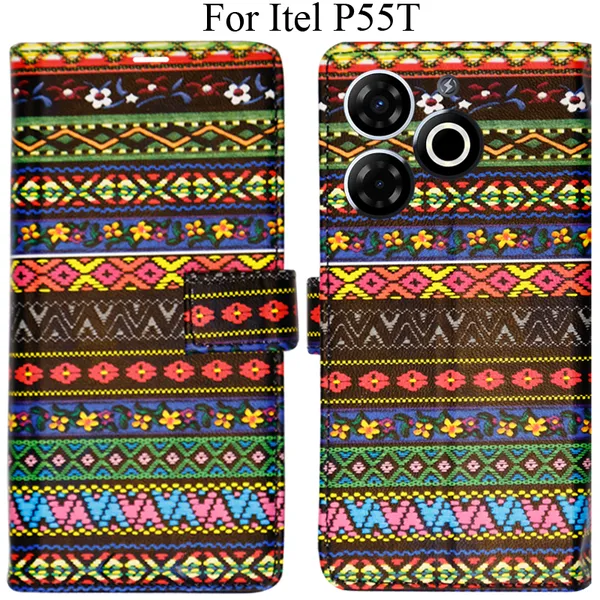 Multicolor_Premium_Flip_Cover_For_Itel_P55T