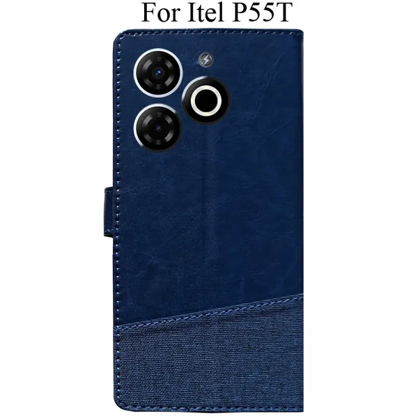 Blue_Premium_Flip_Cover_For_Itel_P55T