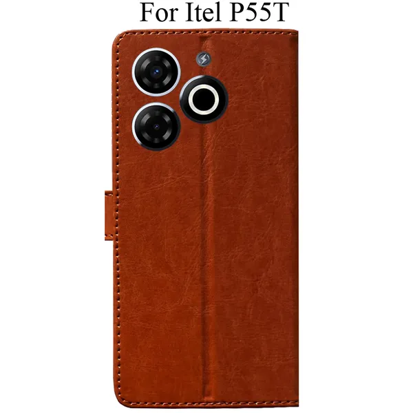 Orange_Premium_Flip_Cover_For_Itel_P55T