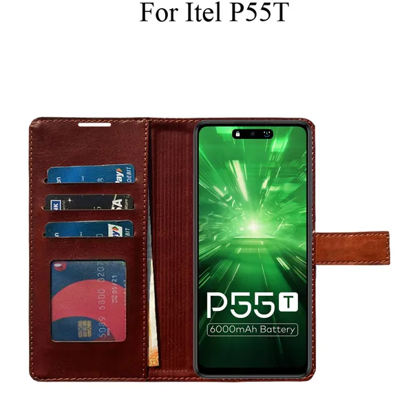 Orange_Premium_Flip_Cover_For_Itel_P55T