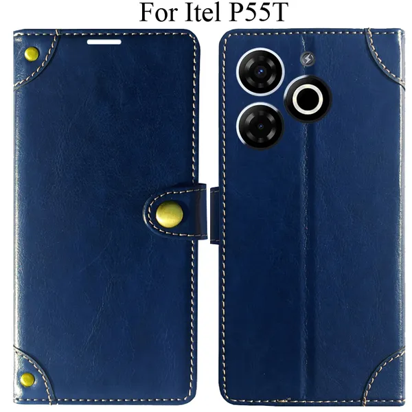 Blue_Premium_Flip_Cover_For_Itel_P55T