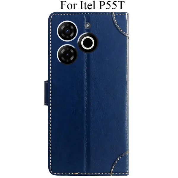 Blue_Premium_Flip_Cover_For_Itel_P55T
