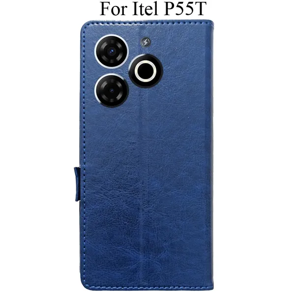 Blue_Premium_Flip_Cover_For_Itel_P55T