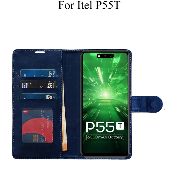 Blue_Premium_Flip_Cover_For_Itel_P55T