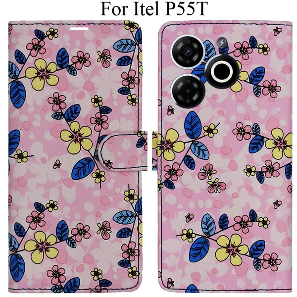 Pink_Premium_Flip_Cover_For_Itel_P55T