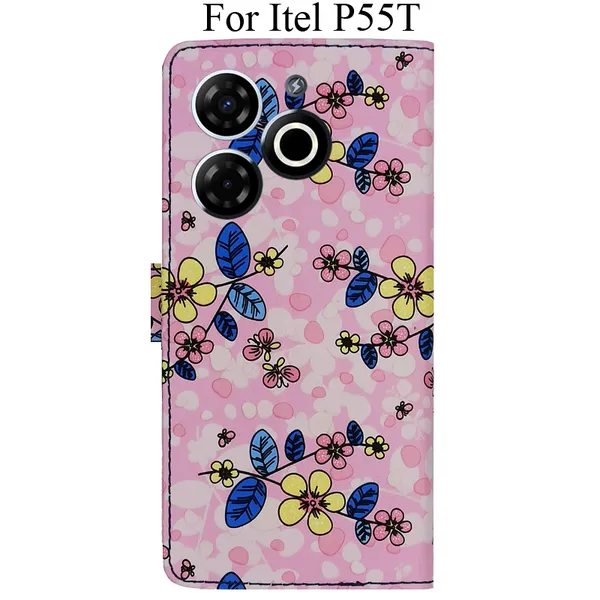 Pink_Premium_Flip_Cover_For_Itel_P55T