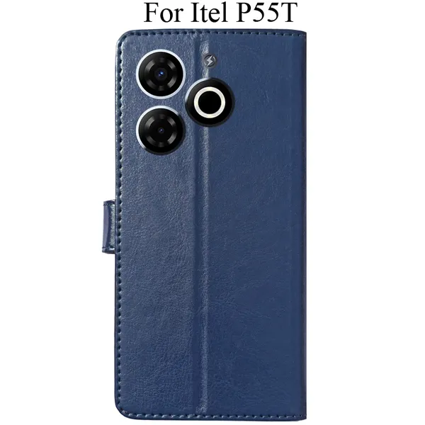Black_Premium_Flip_Cover_For_Itel_P55T