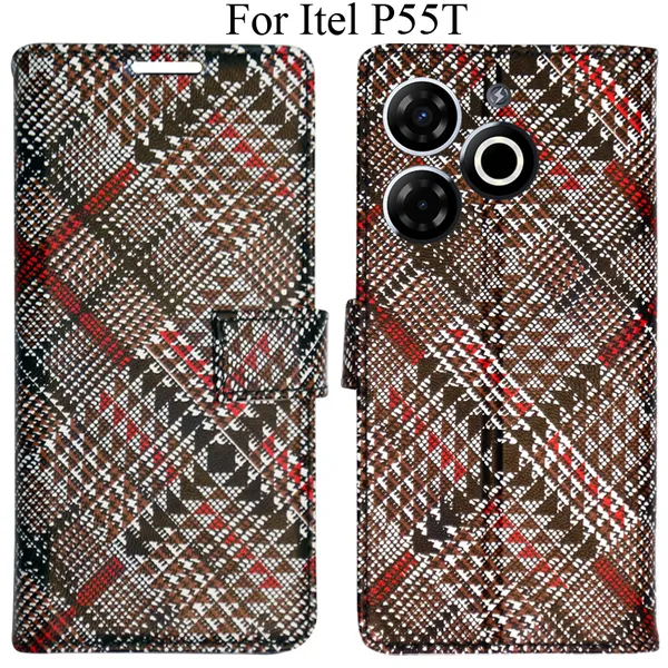 Red_Premium_Flip_Cover_For_Itel_P55T