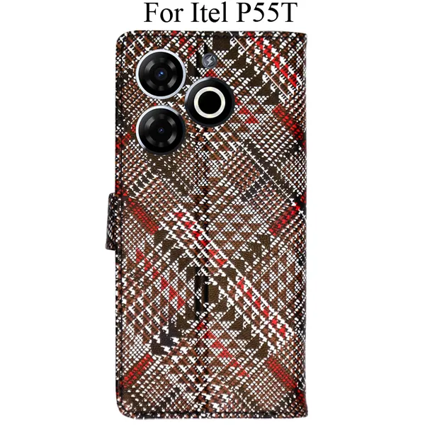 Red_Premium_Flip_Cover_For_Itel_P55T