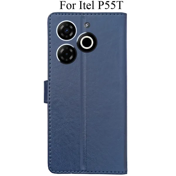 Blue_Premium_Flip_Cover_For_Itel_P55T