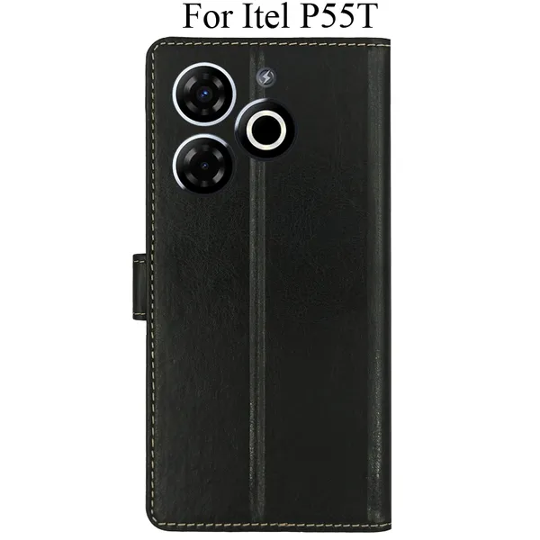 Brown_Premium_Flip_Cover_For_Itel_P55T