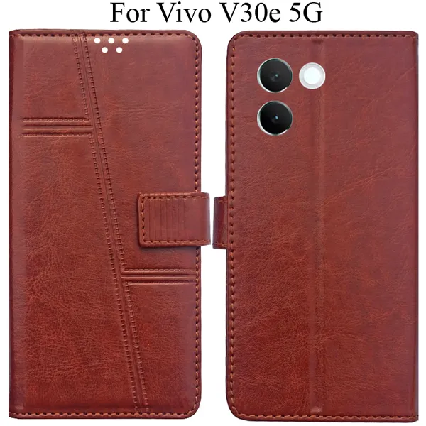 Brown_Premium_Flip_Cover_For_Vivo_V30E_5G