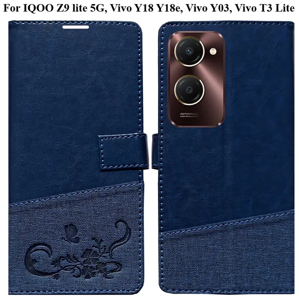 Blue_Premium_Flip_Cover_For_Iqoo_Z9_Lite_5G,_Vivo_Y18_Y18E,_Vivo_Y03,_Vivo_T3_Lite