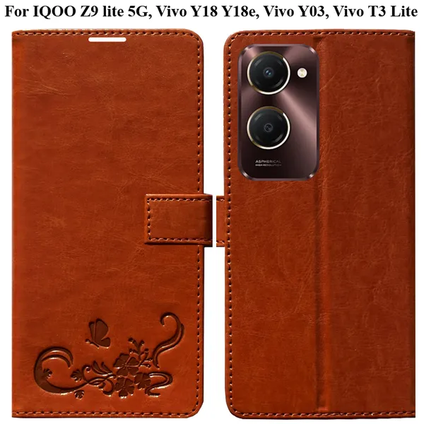 Orange_Premium_Flip_Cover_For_Iqoo_Z9_Lite_5G,_Vivo_Y18_Y18E,_Vivo_Y03,_Vivo_T3_Lite