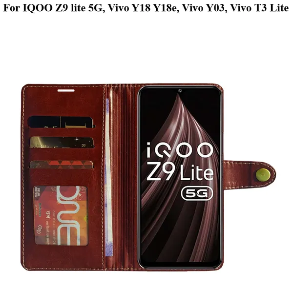 Brown_Premium_Flip_Cover_For_Iqoo_Z9_Lite_5G,_Vivo_Y18_Y18E,_Vivo_Y03,_Vivo_T3_Lite