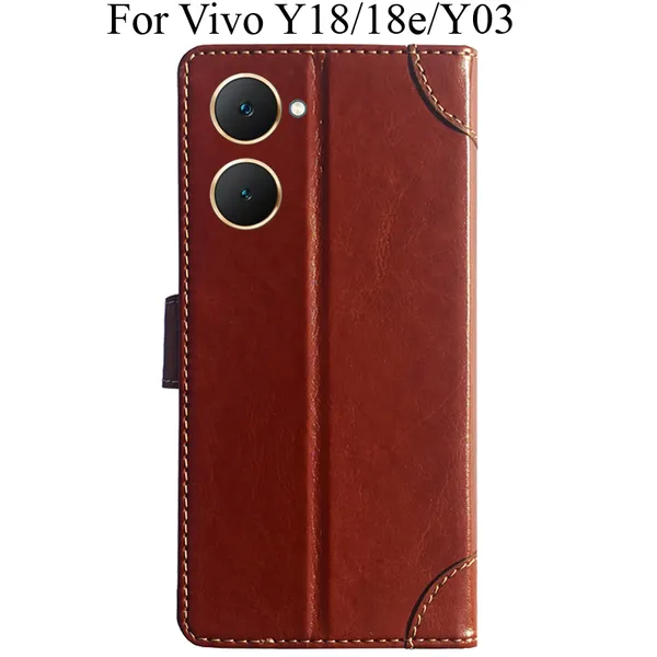 Brown_Premium_Flip_Cover_For_Vivo_Y18_Y18E_Vivo_Y03,_Vivo_T3_Lite