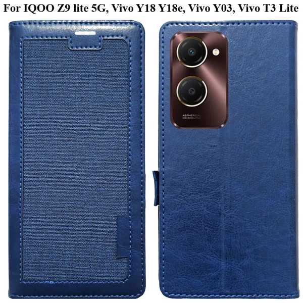 Blue_Premium_Flip_Cover_For_Iqoo_Z9_Lite_5G,_Vivo_Y18_Y18E,_Vivo_Y03,_Vivo_T3_Lite