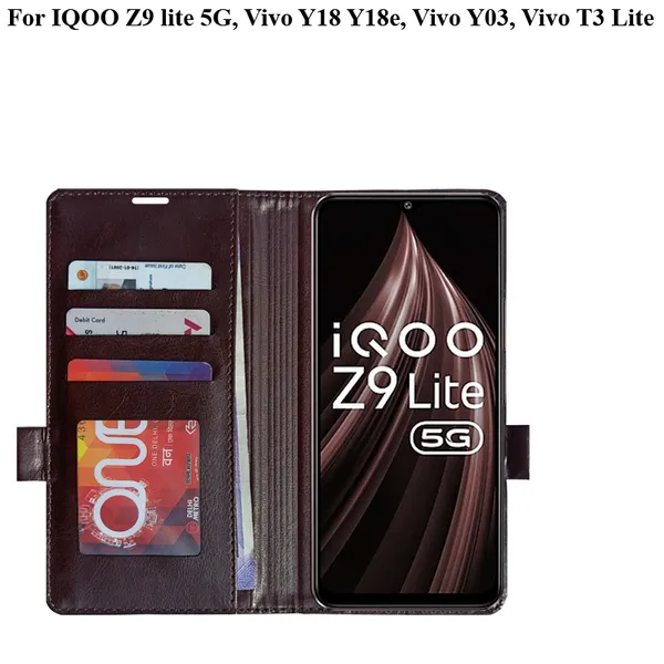 Brown_Premium_Flip_Cover_For_Iqoo_Z9_Lite_5G,_Vivo_Y18_Y18E,_Vivo_Y03,_Vivo_T3_Lite