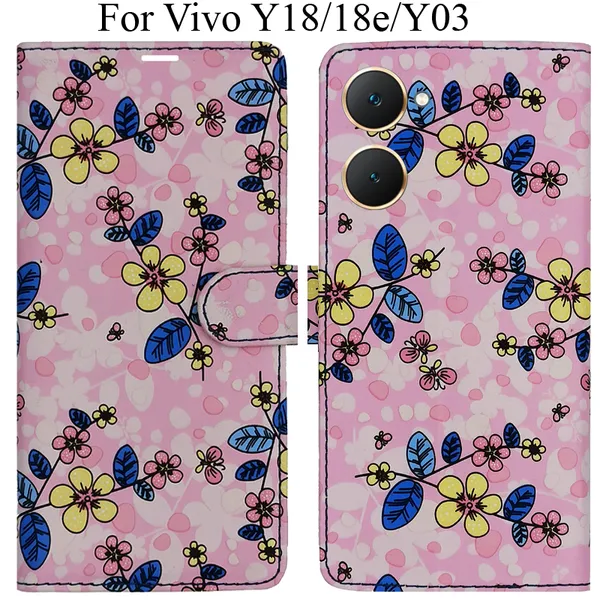 Pink_Premium_Flip_Cover_For_Vivo_Y18_Y18E_Vivo_Y03,_Vivo_T3_Lite