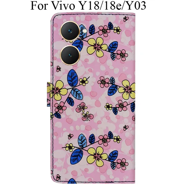 Pink_Premium_Flip_Cover_For_Vivo_Y18_Y18E_Vivo_Y03,_Vivo_T3_Lite