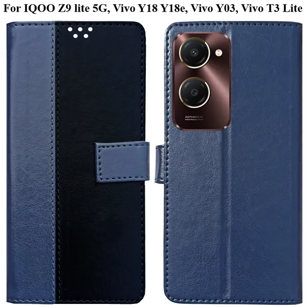 Black_Premium_Flip_Cover_For_Iqoo_Z9_Lite_5G,_Vivo_Y18_Y18E,_Vivo_Y03,_Vivo_T3_Lite
