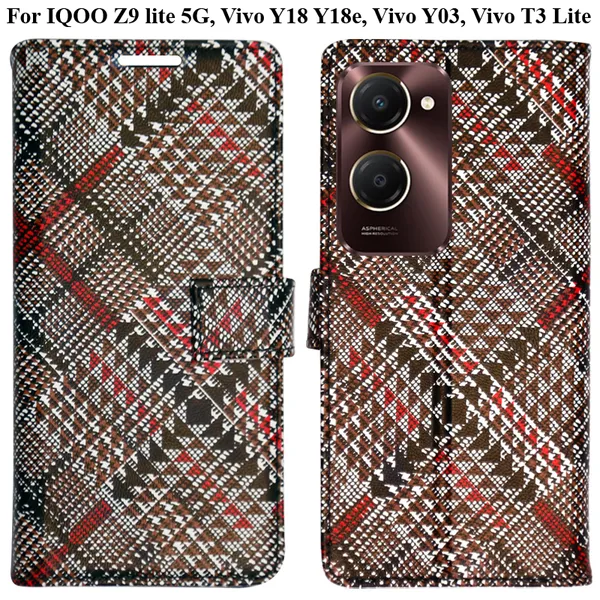 Red_Premium_Flip_Cover_For_Iqoo_Z9_Lite_5G,_Vivo_Y18_Y18E,_Vivo_Y03,_Vivo_T3_Lite