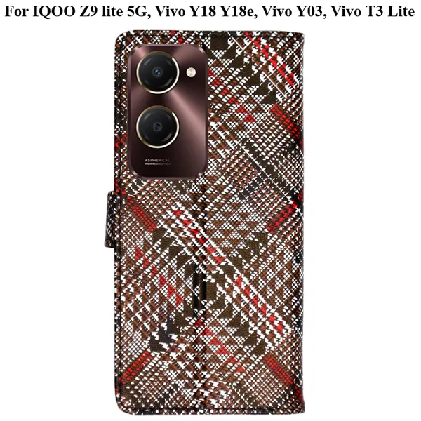 Red_Premium_Flip_Cover_For_Iqoo_Z9_Lite_5G,_Vivo_Y18_Y18E,_Vivo_Y03,_Vivo_T3_Lite