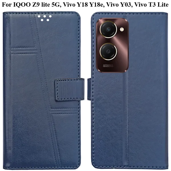 Blue_Premium_Flip_Cover_For_Iqoo_Z9_Lite_5G,_Vivo_Y18_Y18E,_Vivo_Y03,_Vivo_T3_Lite