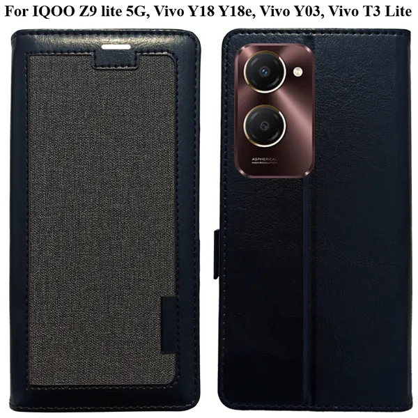 Black_Premium_Flip_Cover_For_Iqoo_Z9_Lite_5G,_Vivo_Y18_Y18E,_Vivo_Y03,_Vivo_T3_Lite