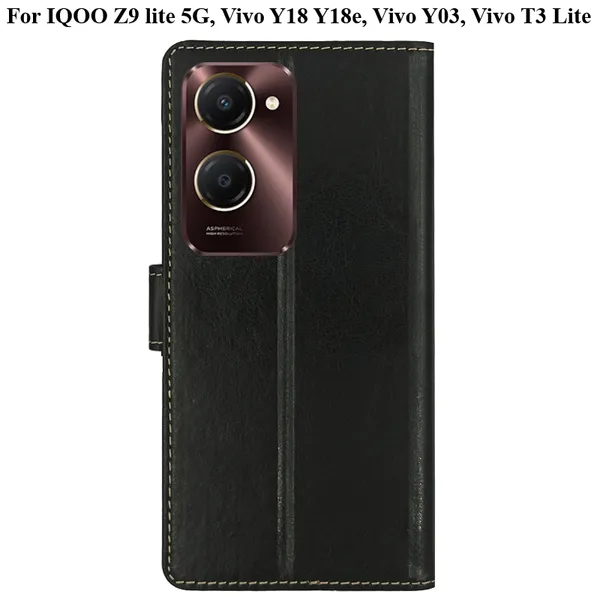 Black_Premium_Flip_Cover_For_Iqoo_Z9_Lite_5G,_Vivo_Y18_Y18E,_Vivo_Y03,_Vivo_T3_Lite