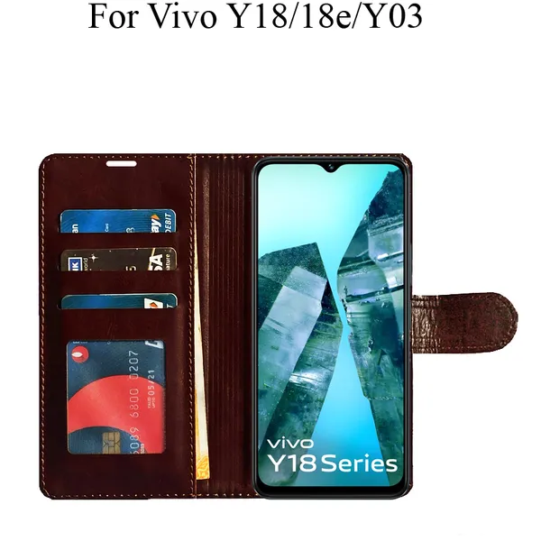 Brown_Premium_Flip_Cover_For_Vivo_Y18_Y18E_Vivo_Y03,_Vivo_T3_Lite