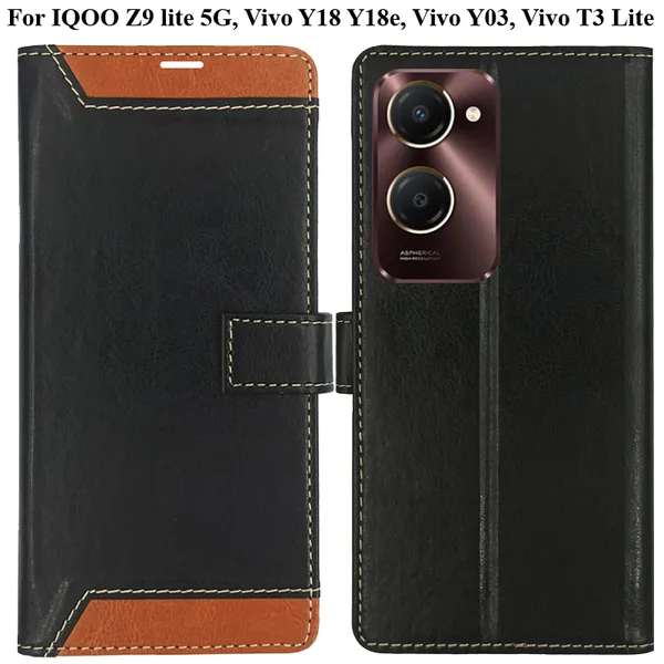 Brown_Premium_Flip_Cover_For_Iqoo_Z9_Lite_5G,_Vivo_Y18_Y18E,_Vivo_Y03,_Vivo_T3_Lite