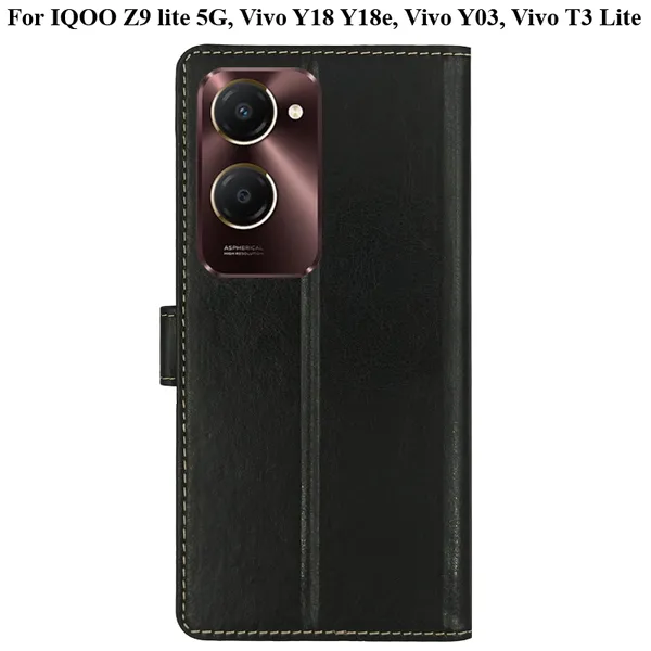 Brown_Premium_Flip_Cover_For_Iqoo_Z9_Lite_5G,_Vivo_Y18_Y18E,_Vivo_Y03,_Vivo_T3_Lite